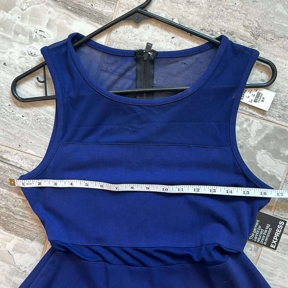 Express Navy Fit and Flare dress - Picture 4 of 16